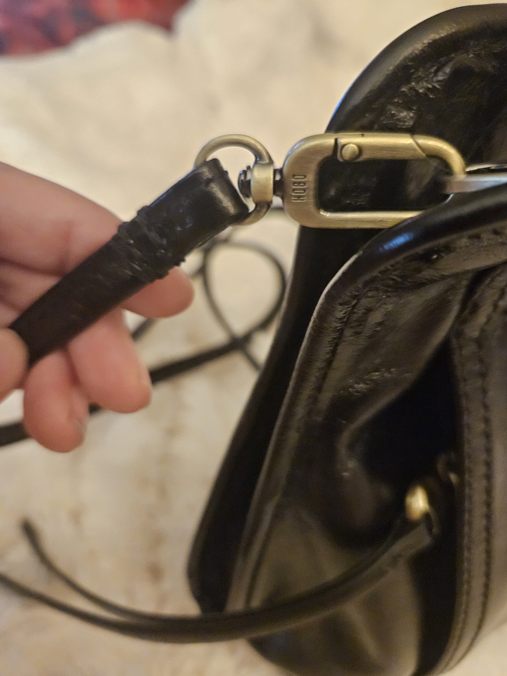 HOBO☆Black Leather Ace Crossbody Bag - NWT - Picture 6 of 8